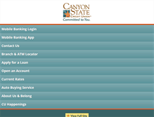 Tablet Screenshot of canyonstatecu.org
